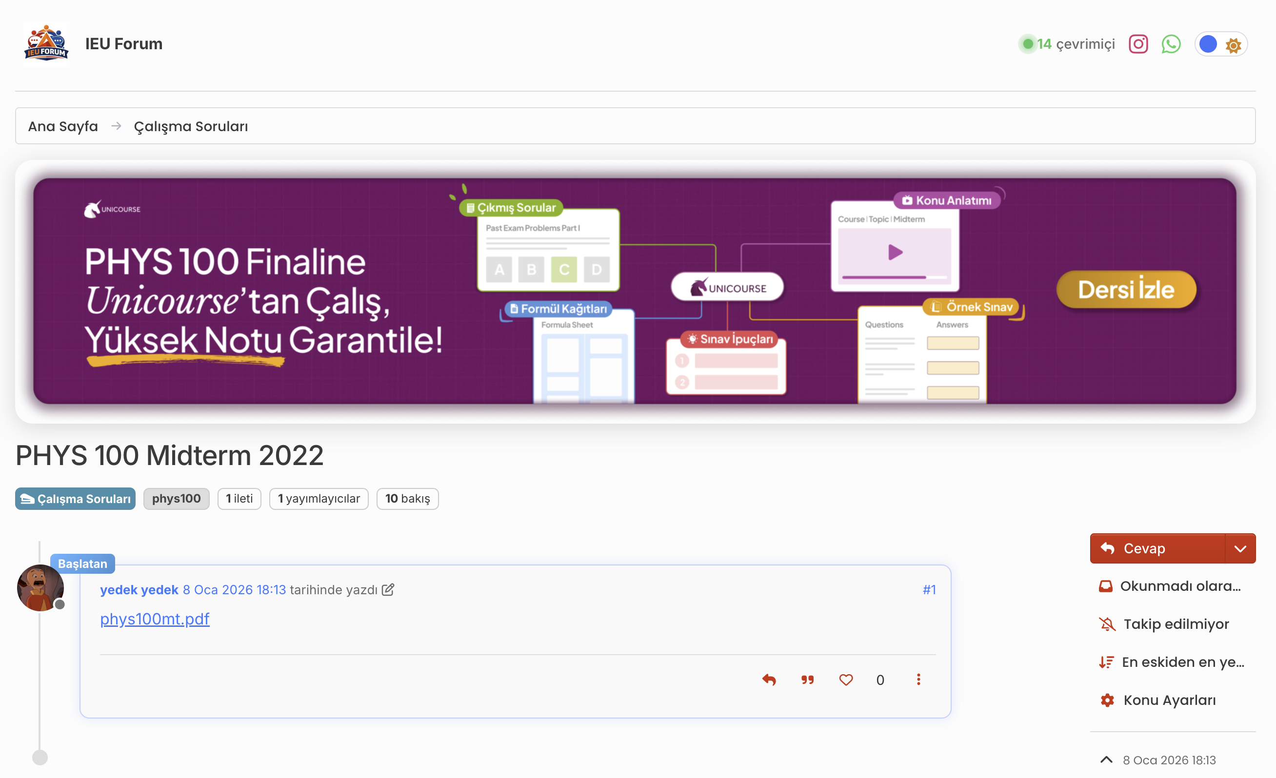 Unicourse Konu Banner